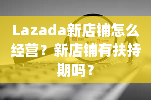 Lazada新店铺怎么经营？新店铺有扶持期吗？