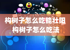 构树子怎么吃能壮阳 构树子怎么吃法