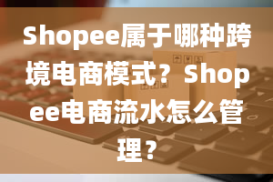 Shopee属于哪种跨境电商模式？Shopee电商流水怎么管理？