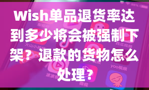 Wish单品退货率达到多少将会被强制下架？退款的货物怎么处理？