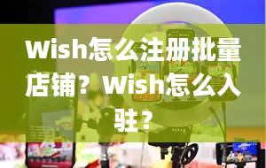 Wish怎么注册批量店铺？Wish怎么入驻？