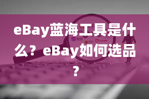 eBay蓝海工具是什么？eBay如何选品？