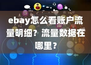 ebay怎么看账户流量明细？流量数据在哪里？