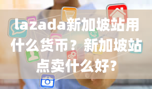 lazada新加坡站用什么货币？新加坡站点卖什么好？