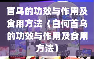 首乌的功效与作用及食用方法（白何首乌的功效与作用及食用方法）