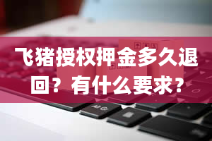 飞猪授权押金多久退回？有什么要求？