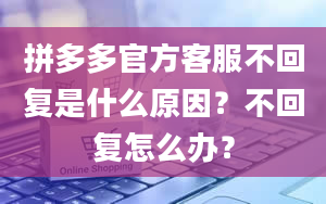 拼多多官方客服不回复是什么原因？不回复怎么办？