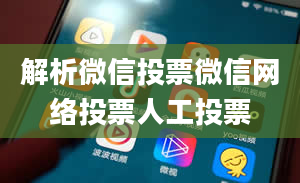 解析微信投票微信网络投票人工投票