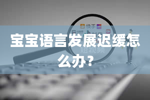 宝宝语言发展迟缓怎么办？