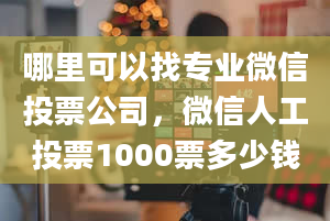 哪里可以找专业微信投票公司，微信人工投票1000票多少钱