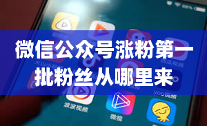 微信公众号涨粉第一批粉丝从哪里来