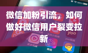 微信加粉引流，如何做好微信用户裂变拉新