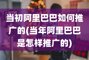 当初阿里巴巴如何推广的(当年阿里巴巴是怎样推广的)