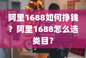 阿里1688如何挣钱？阿里1688怎么选类目？