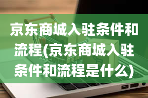 京东商城入驻条件和流程(京东商城入驻条件和流程是什么)