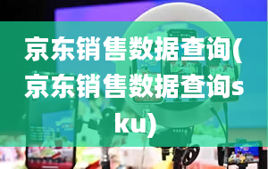 京东销售数据查询(京东销售数据查询sku)