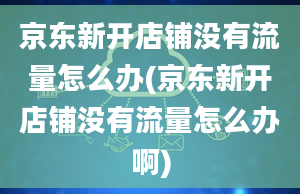 京东新开店铺没有流量怎么办(京东新开店铺没有流量怎么办啊)