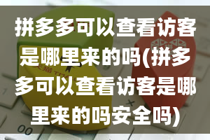 拼多多可以查看访客是哪里来的吗(拼多多可以查看访客是哪里来的吗安全吗)