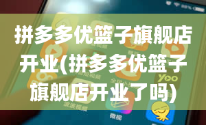 拼多多优篮子旗舰店开业(拼多多优篮子旗舰店开业了吗)