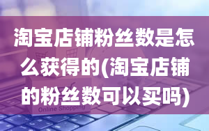 淘宝店铺粉丝数是怎么获得的(淘宝店铺的粉丝数可以买吗)