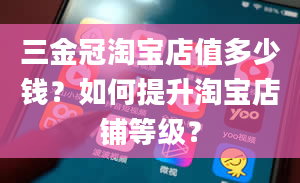 三金冠淘宝店值多少钱？如何提升淘宝店铺等级？