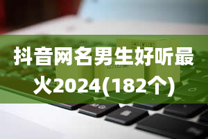 抖音网名男生好听最火2024(182个)