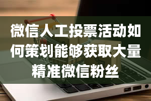 微信人工投票活动如何策划能够获取大量精准微信粉丝