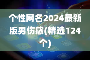 个性网名2024最新版男伤感(精选124个)