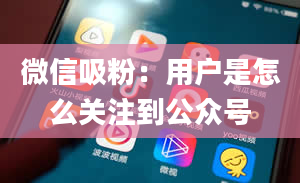 微信吸粉：用户是怎么关注到公众号