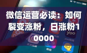 微信运营必读：如何裂变涨粉，日涨粉10000