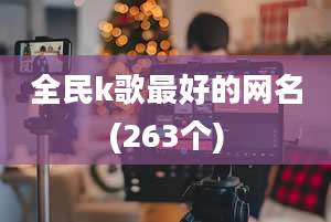 全民k歌最好的网名(263个)