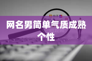 网名男简单气质成熟个性