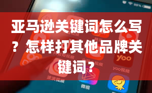 亚马逊关键词怎么写？怎样打其他品牌关键词？