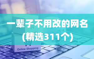 一辈子不用改的网名(精选311个)