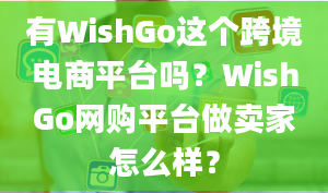 有WishGo这个跨境电商平台吗？WishGo网购平台做卖家怎么样？