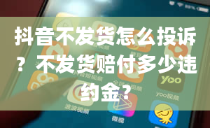 抖音不发货怎么投诉？不发货赔付多少违约金？