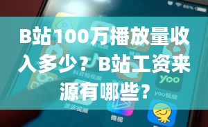 B站100万播放量收入多少？B站工资来源有哪些？