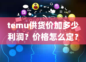 temu供货价加多少利润？价格怎么定？