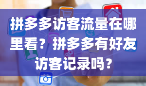 拼多多访客流量在哪里看？拼多多有好友访客记录吗？