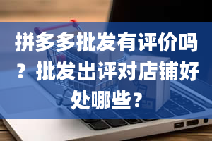 拼多多批发有评价吗？批发出评对店铺好处哪些？