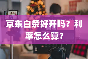 京东白条好开吗？利率怎么算？