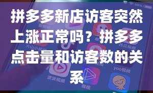 拼多多新店访客突然上涨正常吗？拼多多点击量和访客数的关系