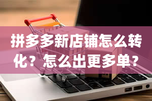 拼多多新店铺怎么转化？怎么出更多单？