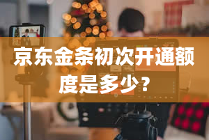 京东金条初次开通额度是多少？