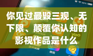 你见过最毁三观、无下限、颠覆你认知的影视作品是什么