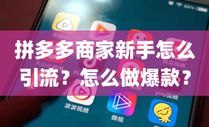 拼多多商家新手怎么引流？怎么做爆款？