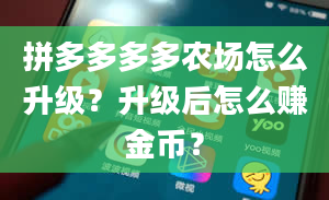 拼多多多多农场怎么升级？升级后怎么赚金币？