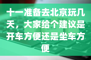 十一准备去北京玩几天，大家给个建议是开车方便还是坐车方便