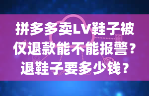 拼多多卖LV鞋子被仅退款能不能报警？退鞋子要多少钱？