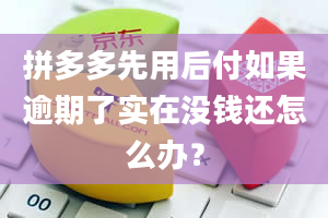 拼多多先用后付如果逾期了实在没钱还怎么办？